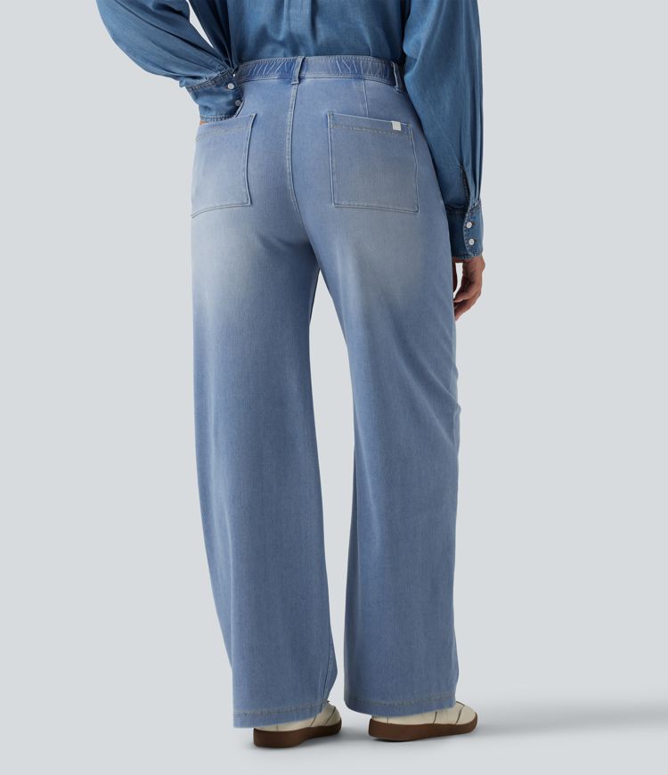 Jean droit Halara Flex™ taille haute avec poches Jean droit Halara Flex™ taille haute avec poches