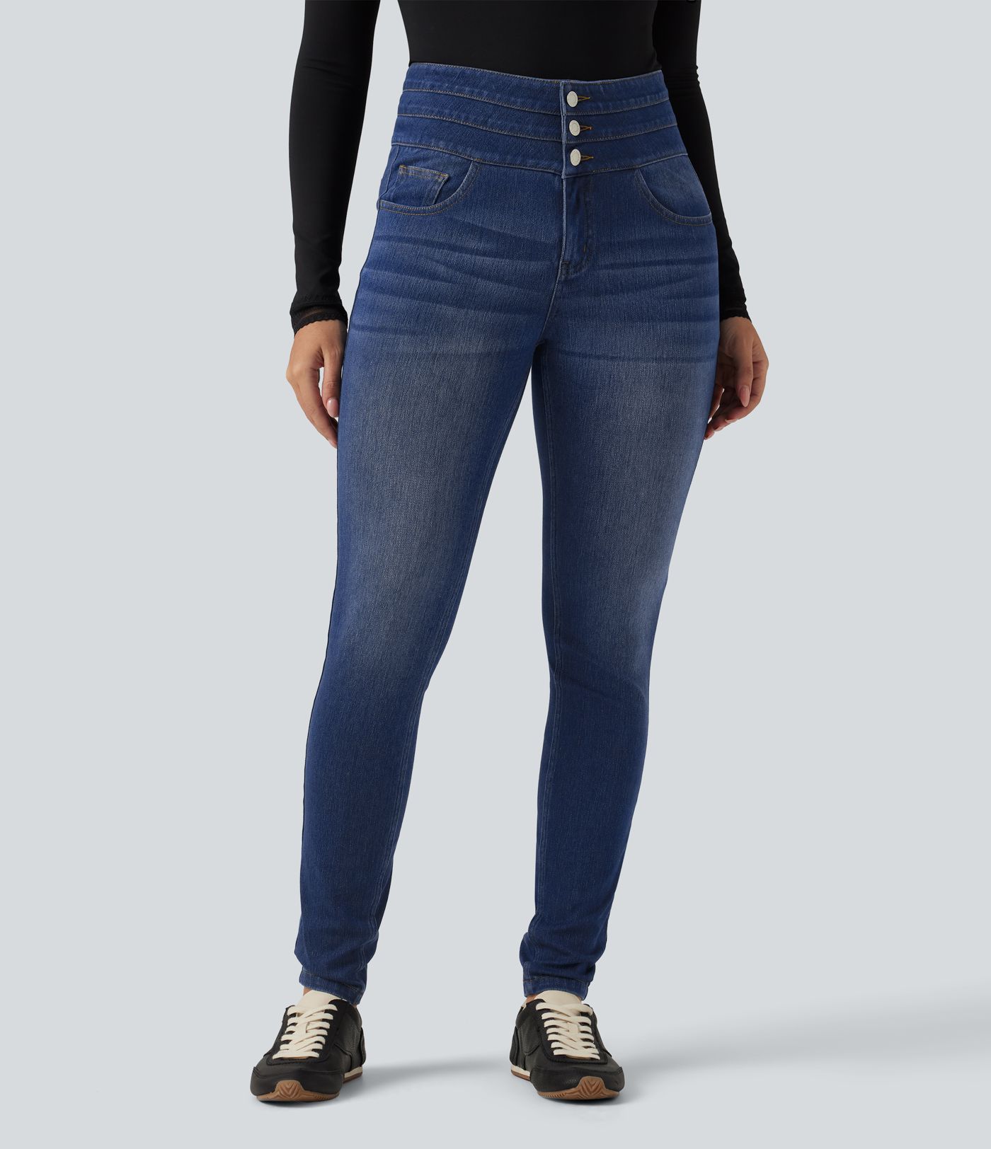 Halara Flex™ High Waisted Skinny Casual Jeans with Pockets Halara Flex™ High Waisted Skinny Casual Jeans with Pockets
