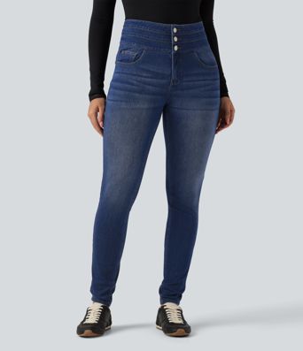 Halara Flex™ High Waisted Skinny Casual Jeans with Pockets Halara Flex™ High Waisted Skinny Casual Jeans with Pockets