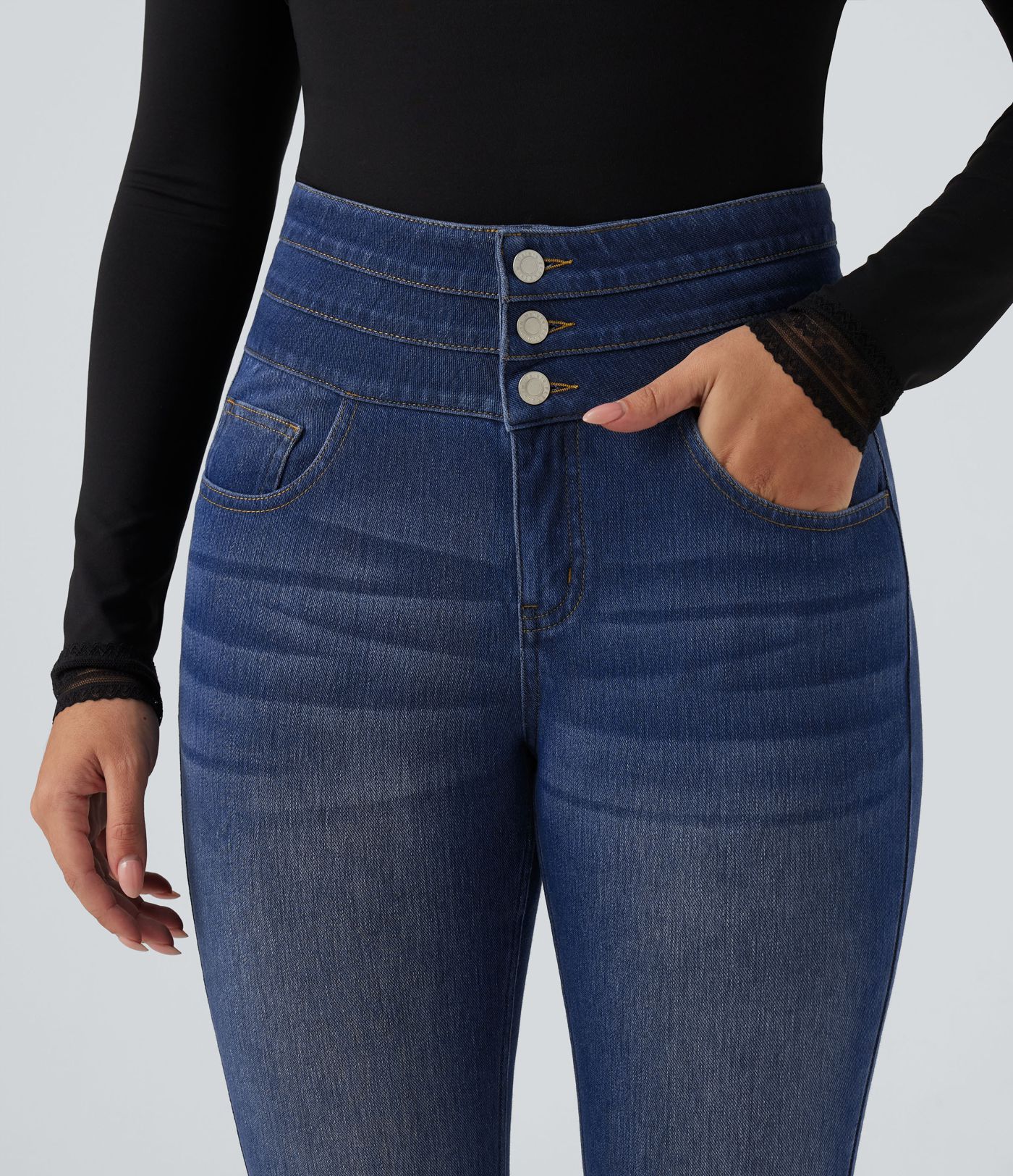 Halara Flex™ High Waisted Skinny Casual Jeans with Pockets Halara Flex™ High Waisted Skinny Casual Jeans with Pockets