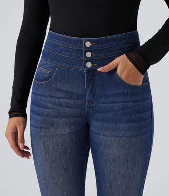Halara Flex™ High Waisted Skinny Casual Jeans with Pockets Halara Flex™ High Waisted Skinny Casual Jeans with Pockets