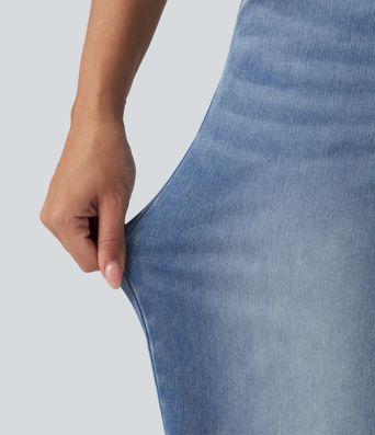Halara Flex™ High Waisted Straight Leg Casual Jeans with Pockets Halara Flex™ High Waisted Straight Leg Casual Jeans with Pockets