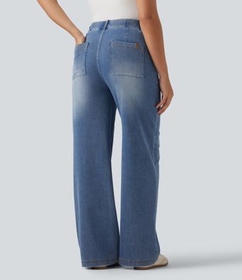 Halara Flex™ High Waisted Straight Leg Casual Jeans with Pockets Halara Flex™ High Waisted Straight Leg Casual Jeans with Pockets