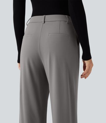 Halara Flex™ DayStretch Wrinkle Recovery High Waisted Straight Leg Pintuck Work Pants with Pockets Halara Flex™ DayStretch Wrinkle Recovery High Waisted Straight Leg Pintuck Work Pants with Pockets
