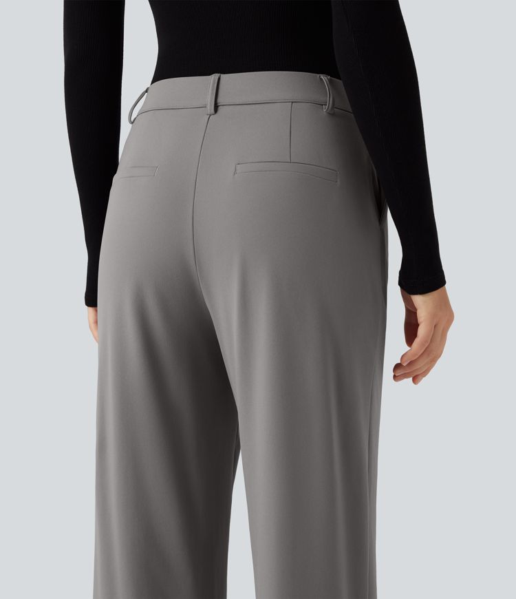 Halara Flex™ DayStretch Wrinkle Recovery High Waisted Straight Leg Pintuck Work Pants with Pockets Halara Flex™ DayStretch Wrinkle Recovery High Waisted Straight Leg Pintuck Work Pants with Pockets