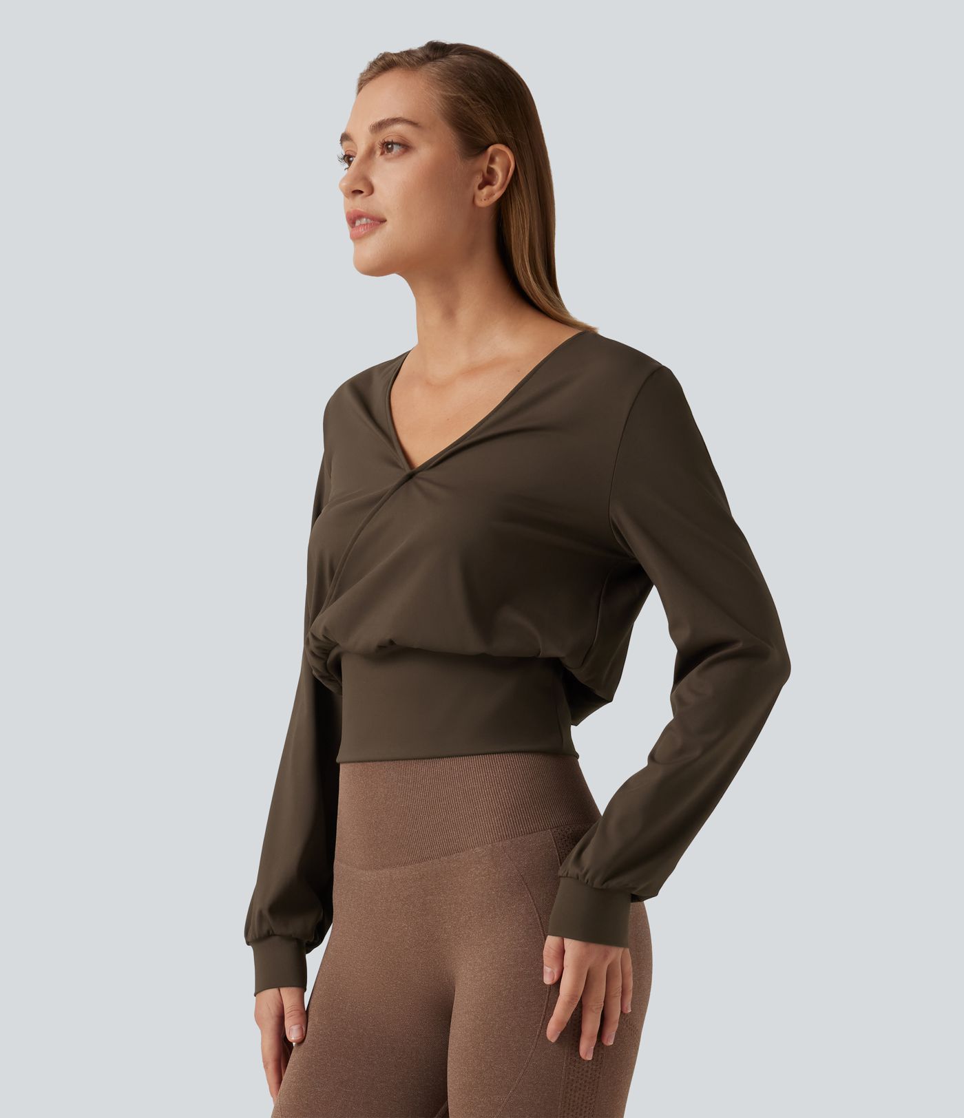 SoftlyZero™ Airy V Neck Long Sleeve InstantCool Yoga Sports Top