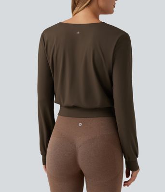 SoftlyZero™ Airy V Neck Long Sleeve InstantCool Yoga Sports Top