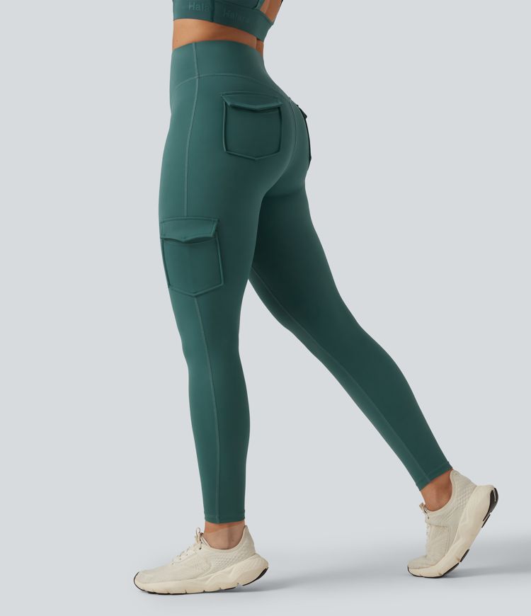 High Waisted Skinny Running Leggings with Pockets