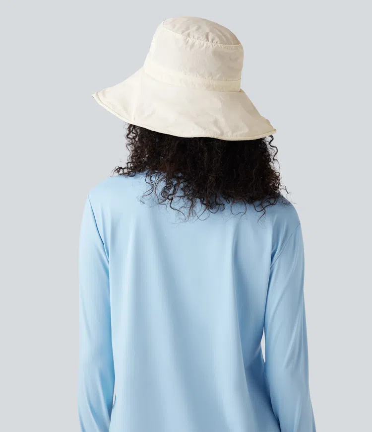 Blanc Chapeau de soleil large bord réglable - UPF40+ / 2