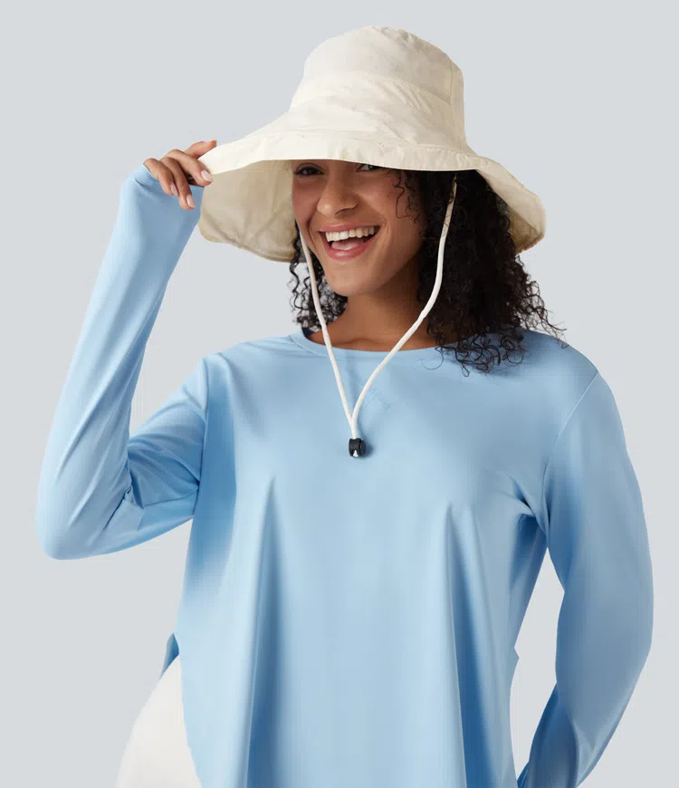 Wide Brim Adjustable Casual Sun Hat-UPF40+