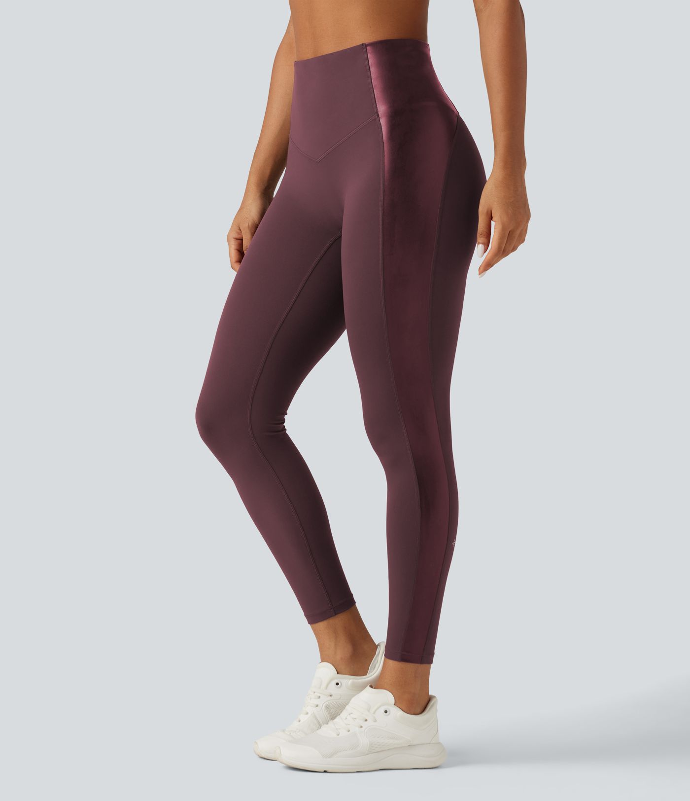 Halara UltraSculpt™ - Yoga-Leggings mit hohem Bund, Stretch-PU, Bundtasche und Bauchkontrolle