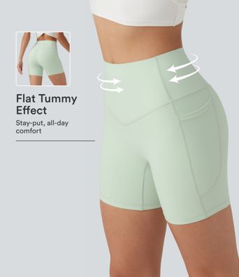 Halara UltraSculpt™ High Waisted Tummy Control Shaping Training Biker Shorts 5'' with Pockets Halara UltraSculpt™ High Waisted Tummy Control Shaping Training Biker Shorts 5'' with Pockets