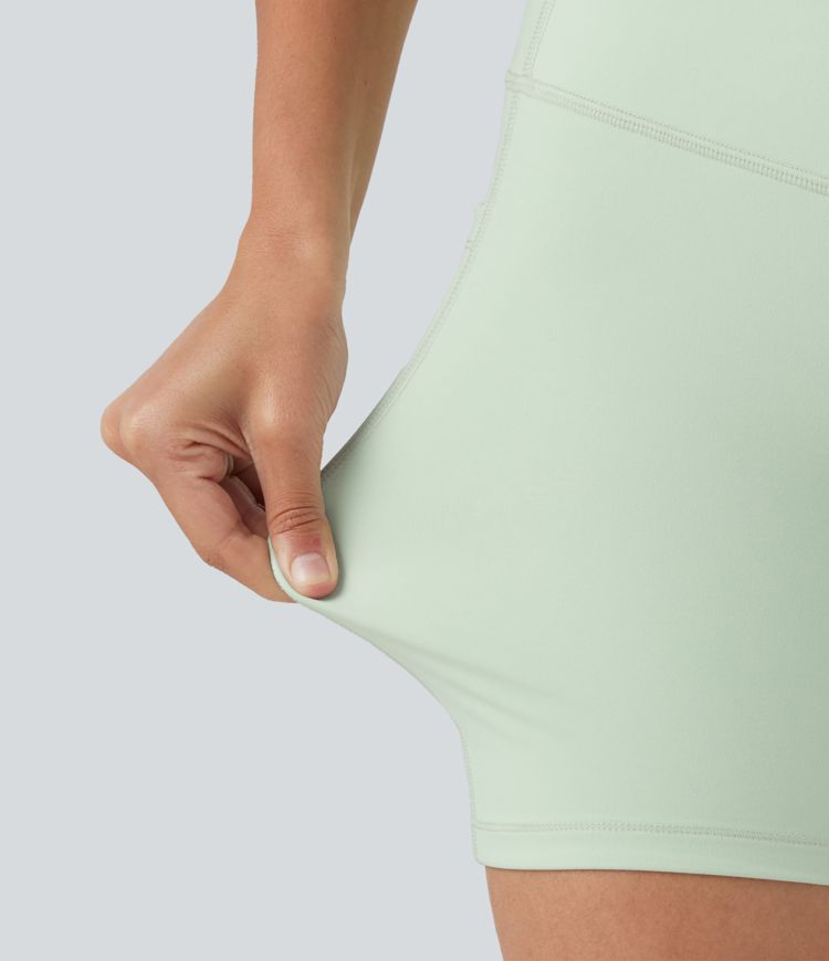 Halara UltraSculpt™ High Waisted Tummy Control Shaping Training Biker Shorts 5'' with Pockets Halara UltraSculpt™ High Waisted Tummy Control Shaping Training Biker Shorts 5'' with Pockets