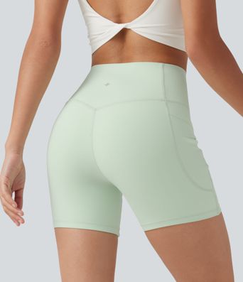 Halara UltraSculpt™ High Waisted Tummy Control Shaping Training Biker Shorts 5'' with Pockets Halara UltraSculpt™ High Waisted Tummy Control Shaping Training Biker Shorts 5'' with Pockets