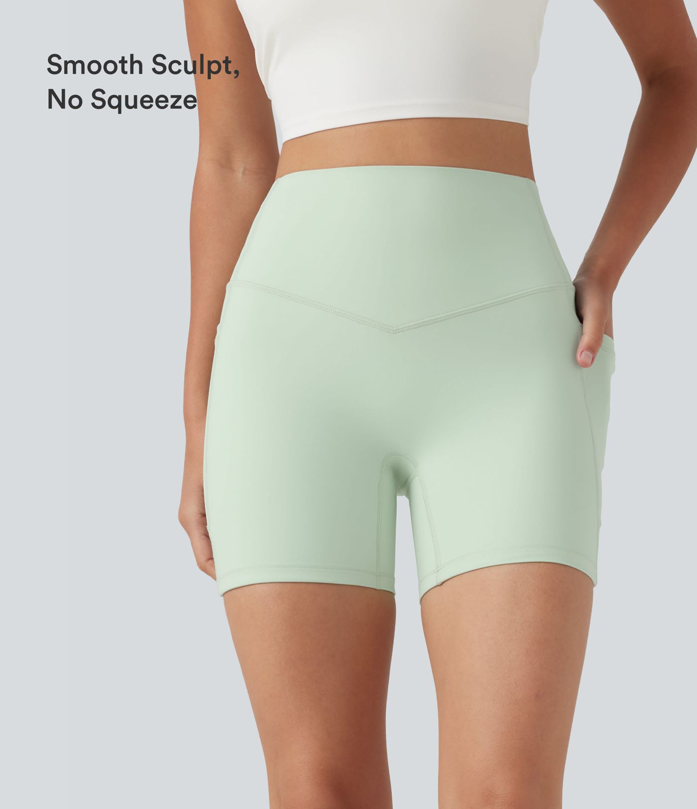 Halara UltraSculpt™ High Waisted Tummy Control Shaping Training Biker Shorts 5'' with Pockets Halara UltraSculpt™ High Waisted Tummy Control Shaping Training Biker Shorts 5'' with Pockets
