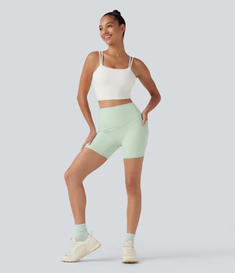 Halara UltraSculpt™ High Waisted Tummy Control Shaping Training Biker Shorts 5'' with Pockets Halara UltraSculpt™ High Waisted Tummy Control Shaping Training Biker Shorts 5'' with Pockets