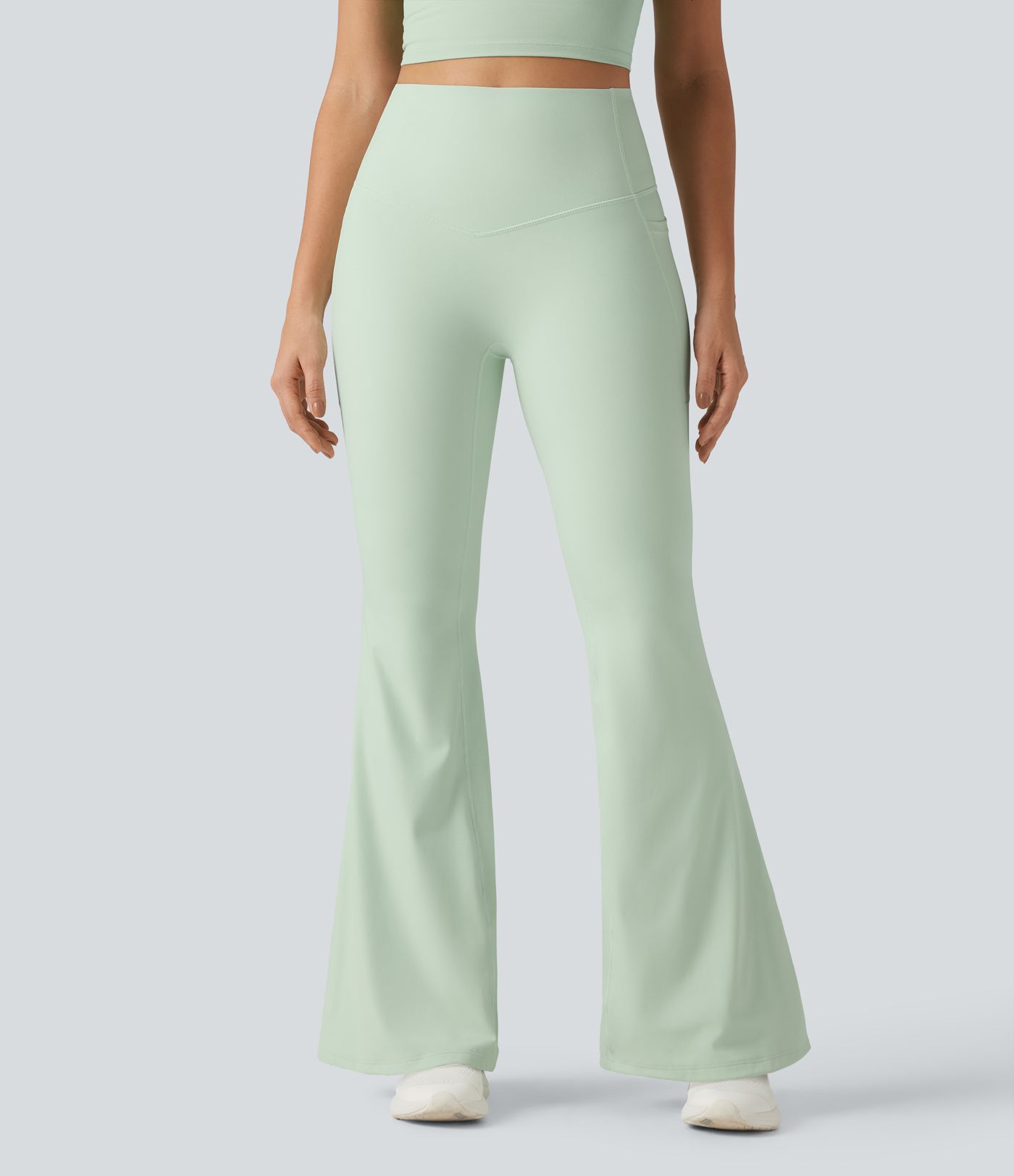 Halara UltraSculpt™ High Waisted Tummy Control Flare Yoga Leggings with Pockets