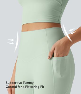 Halara UltraSculpt™ High Waisted Tummy Control Flare Yoga Leggings with Pockets