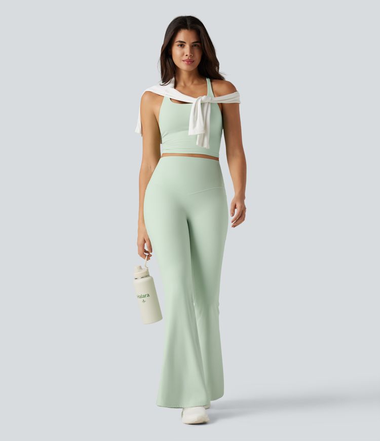 Halara UltraSculpt™ High Waisted Tummy Control Flare Yoga Leggings with Pockets