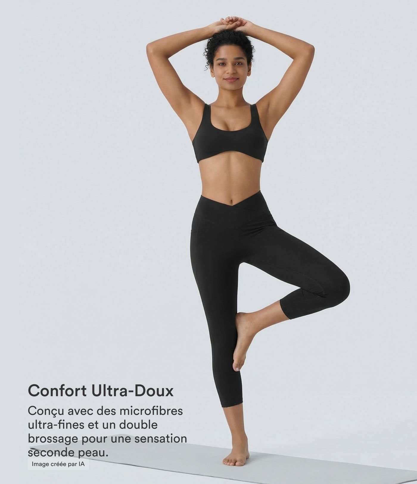 Softlyzero™ Legging Capri Unis Poches Croisées - UPF50+ Softlyzero™ Legging Capri Unis Poches Croisées - UPF50+