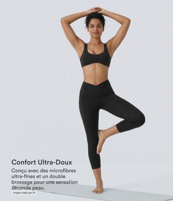 Softlyzero™ Legging Capri Unis Poches Croisées - UPF50+ Softlyzero™ Legging Capri Unis Poches Croisées - UPF50+