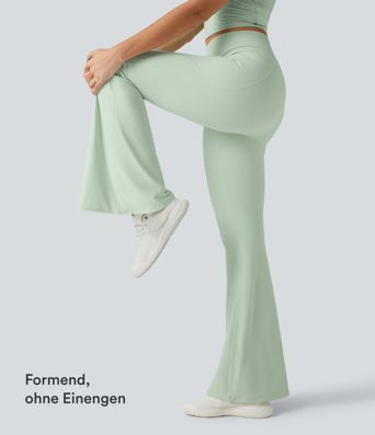 Halara UltraSculpt™ - Flare-Yoga-Leggings mit hohem Bund, Seitentaschen und Bauchkontrolle