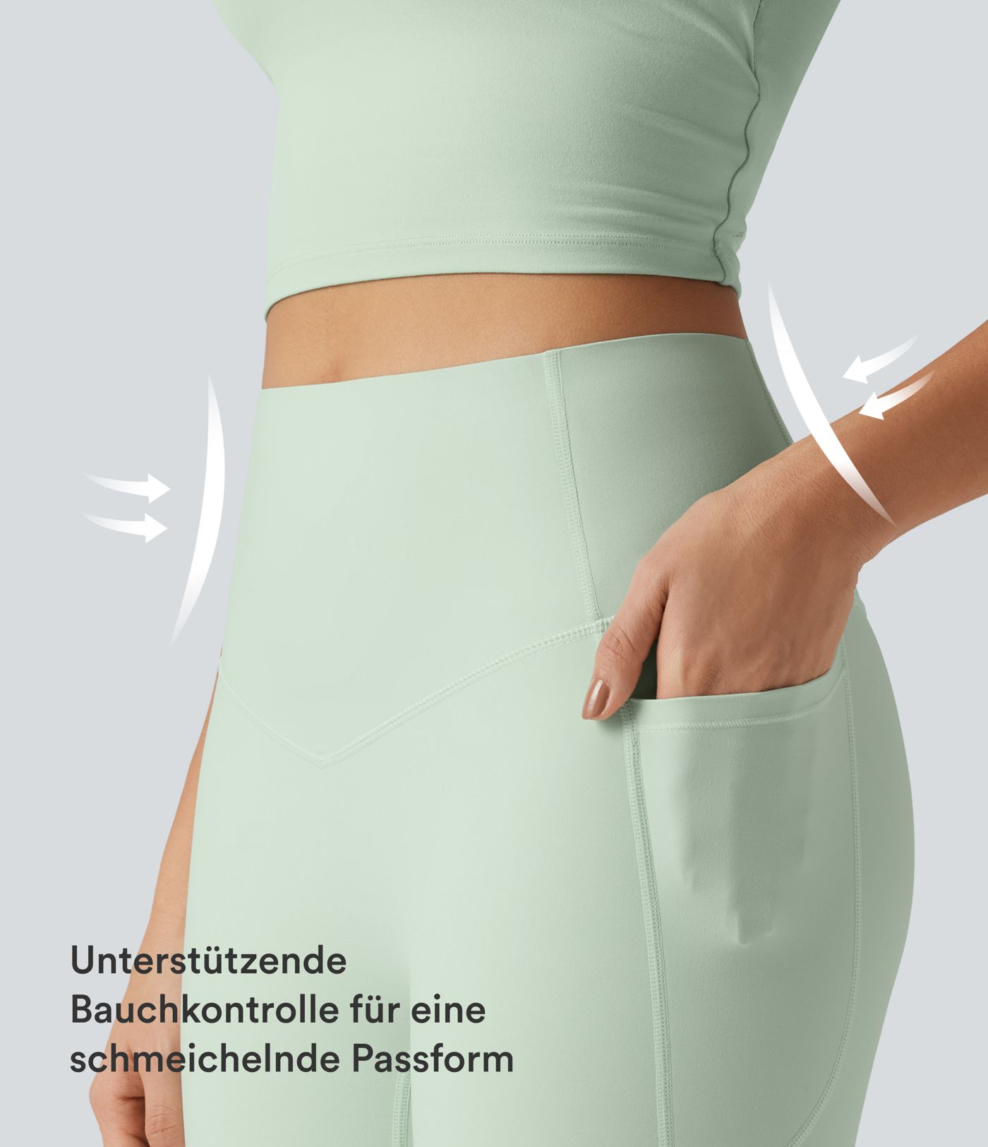 Halara UltraSculpt™ - Flare-Yoga-Leggings mit hohem Bund, Seitentaschen und Bauchkontrolle
