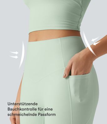 Halara UltraSculpt™ - Flare-Yoga-Leggings mit hohem Bund, Seitentaschen und Bauchkontrolle