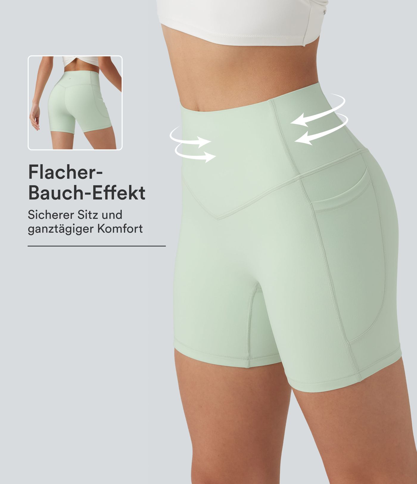 Halara UltraSculpt™ - Formende Trainings-Shorts mit hohem Bund, Seitentaschen und Bauchkontrolle - 12,7 cm Halara UltraSculpt™ - Formende Trainings-Shorts mit hohem Bund, Seitentaschen und Bauchkontrolle - 12,7 cm