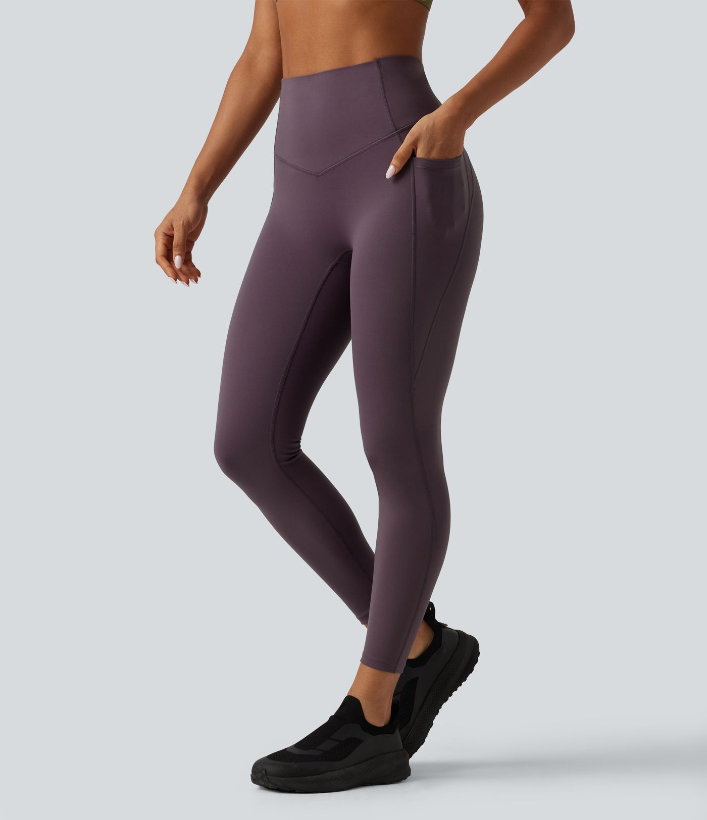 High Waisted Tummy Control Training Leggings with Pockets