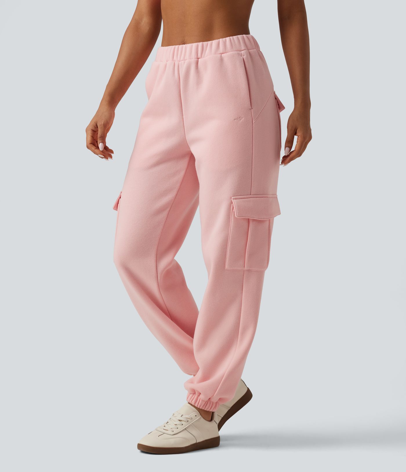 Mid Rise Fleece Casual Cotton Joggers with Pockets Mid Rise Fleece Casual Cotton Joggers with Pockets