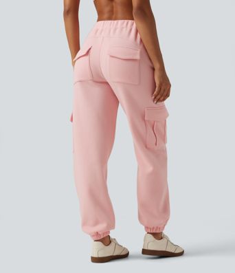 Mid Rise Fleece Casual Cotton Joggers with Pockets Mid Rise Fleece Casual Cotton Joggers with Pockets