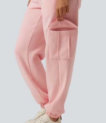 Mid Rise Fleece Casual Cotton Joggers with Pockets Mid Rise Fleece Casual Cotton Joggers with Pockets
