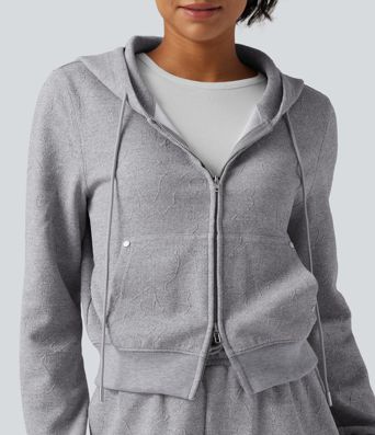 Hooded Long Sleeve Casual Jacket with Pockets