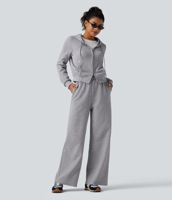Hooded Long Sleeve Casual Jacket with Pockets
