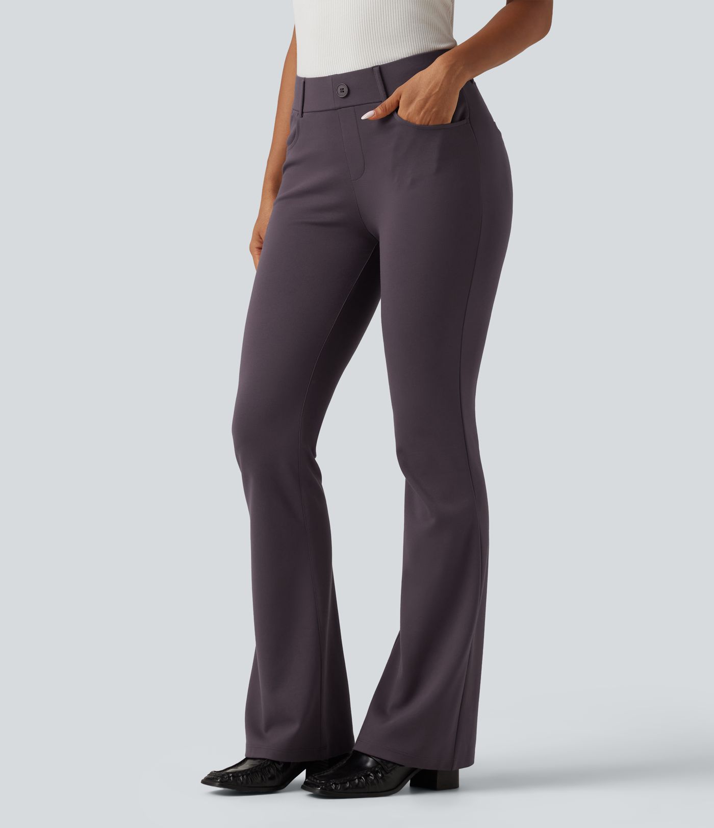 Halara Flex™ Mid Rise Bootcut Work Pants with Pockets