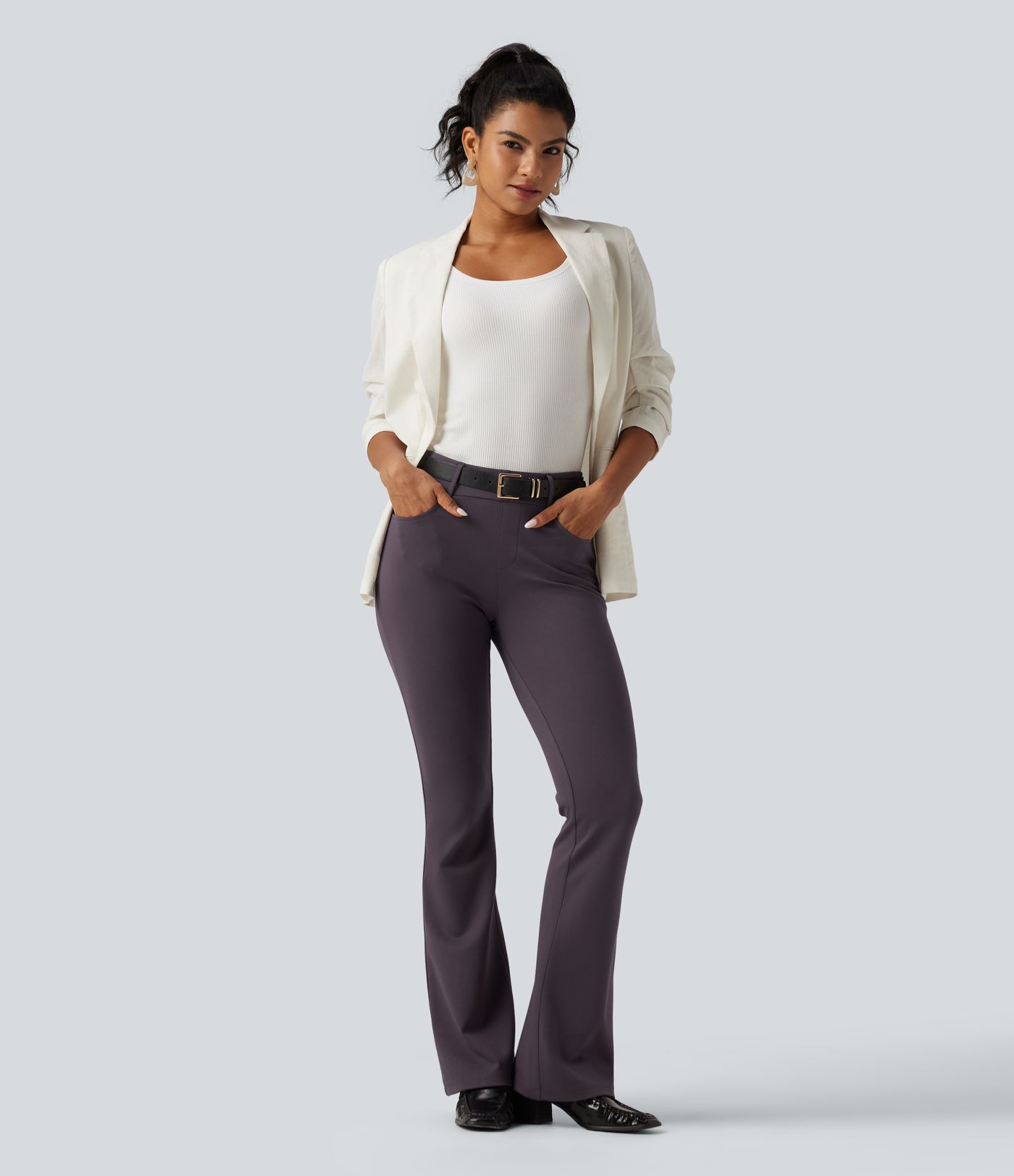 Halara Flex™ Mid Rise Bootcut Work Pants with Pockets
