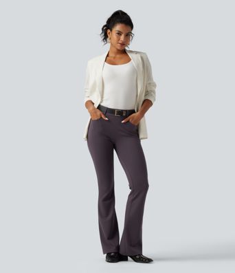 Halara Flex™ Mid Rise Bootcut Work Pants with Pockets