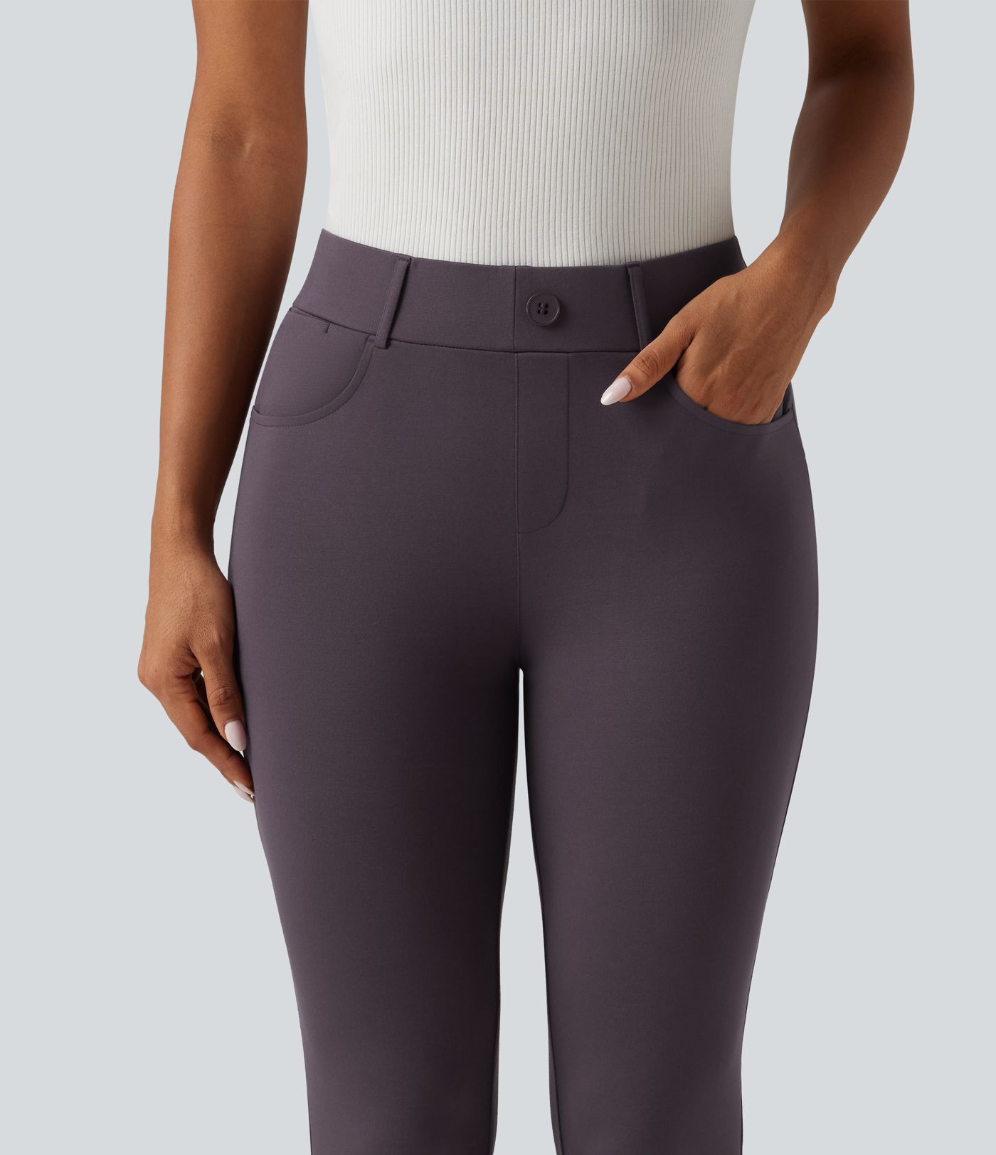 Halara Flex™ Mid Rise Bootcut Work Pants with Pockets