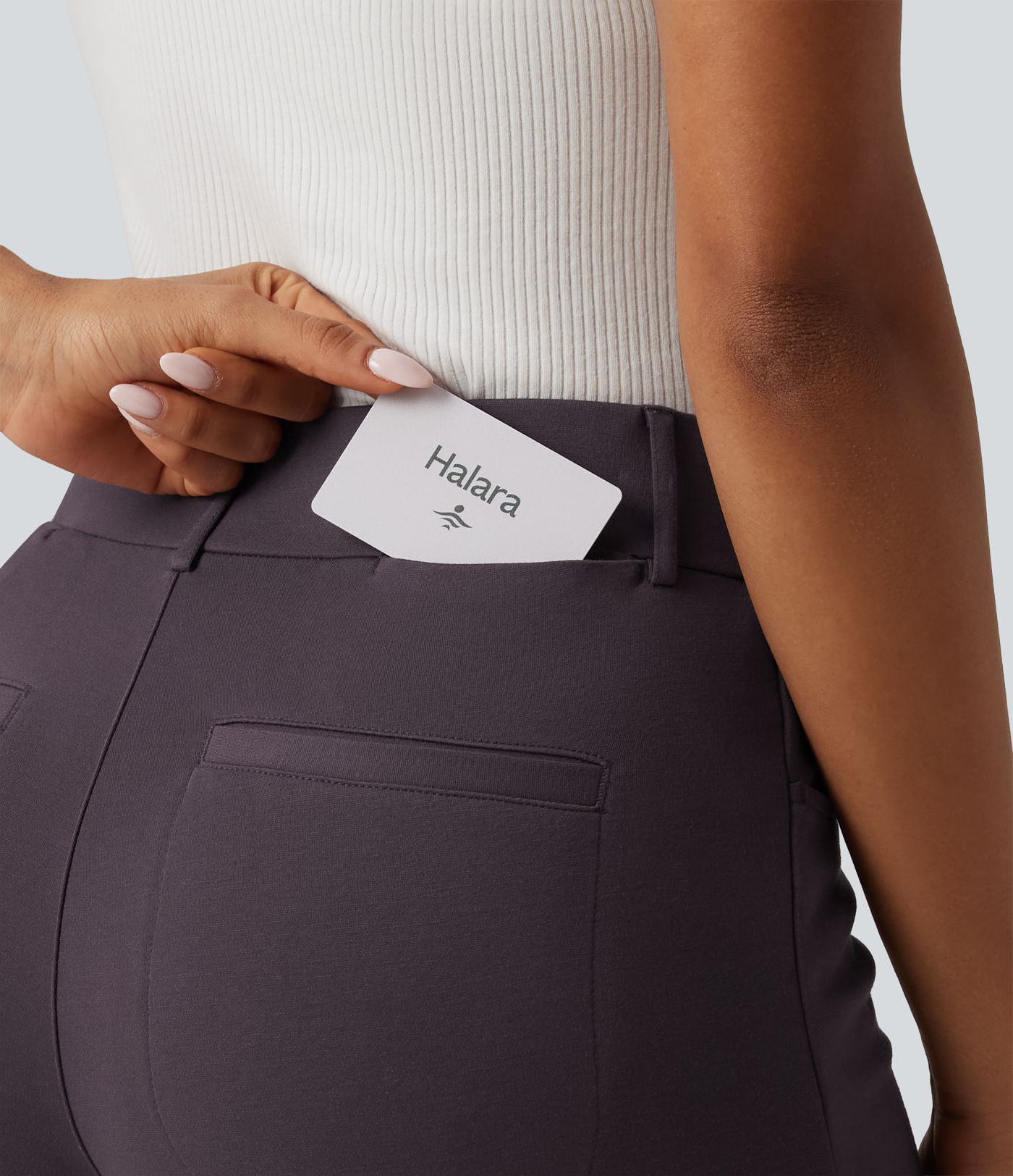 Halara Flex™ Mid Rise Bootcut Work Pants with Pockets