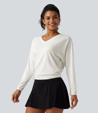 Sweetheart Neck Long Sleeve Ruched Yoga Sports Top Sweetheart Neck Long Sleeve Ruched Yoga Sports Top