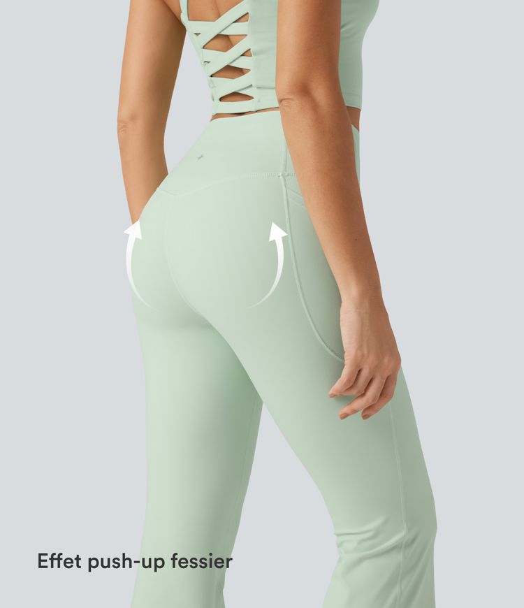 Legging de yoga flare Halara UltraSculpt™ taille haute gainant avec poches