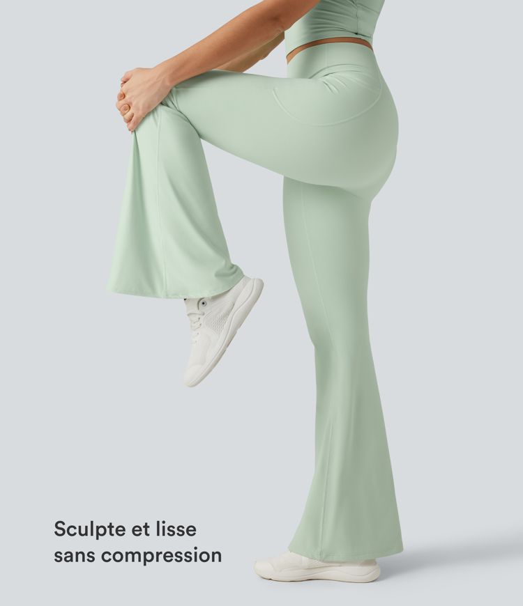 Legging de yoga flare Halara UltraSculpt™ taille haute gainant avec poches