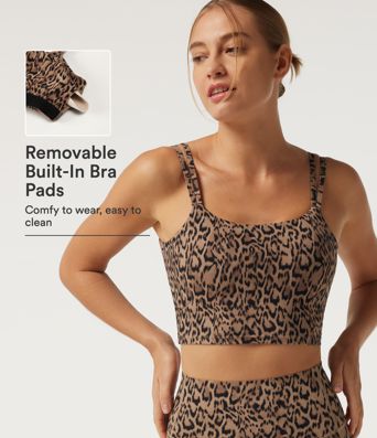 Halara UltraSculpt™ Leopard Print Light Support Square Neck Twisted Yoga Sports Bra with Built-in Bra Halara UltraSculpt™ Leopard Print Light Support Square Neck Twisted Yoga Sports Bra with Built-in Bra
