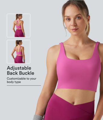 SoftlyZero™ Light Support U-Neck Yoga Sports Bra with Built-in Bra for DD-F Cups SoftlyZero™ Light Support U-Neck Yoga Sports Bra with Built-in Bra for DD-F Cups
