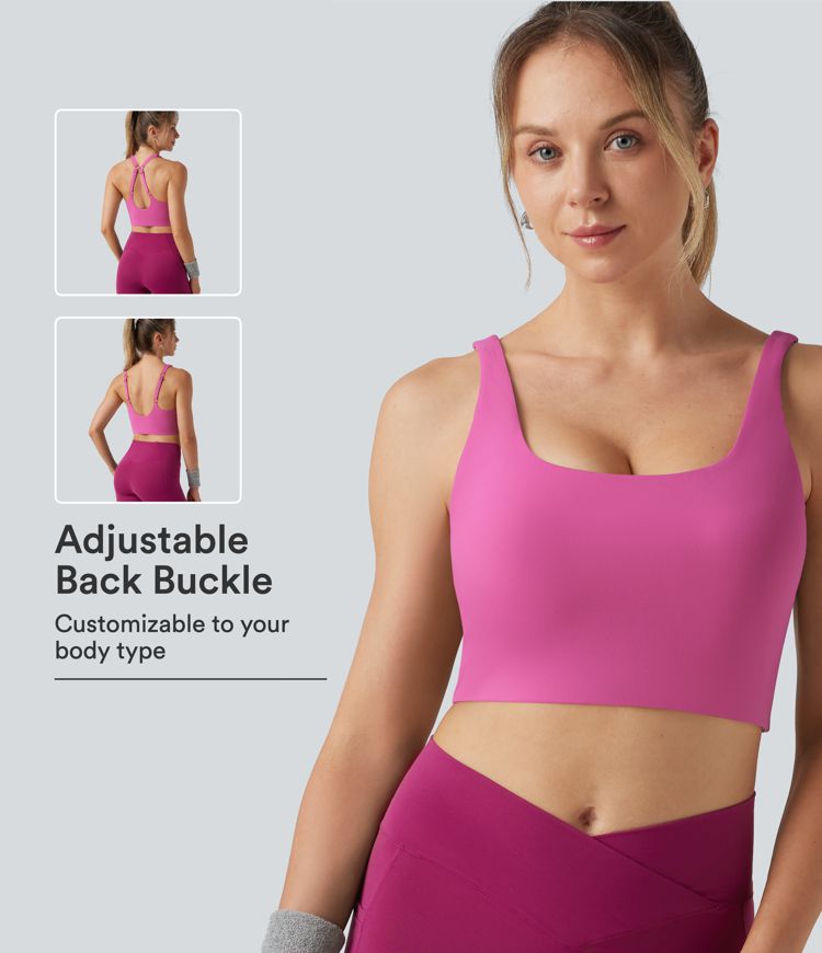 SoftlyZero™ Light Support U-Neck Yoga Sports Bra with Built-in Bra for DD-F Cups SoftlyZero™ Light Support U-Neck Yoga Sports Bra with Built-in Bra for DD-F Cups