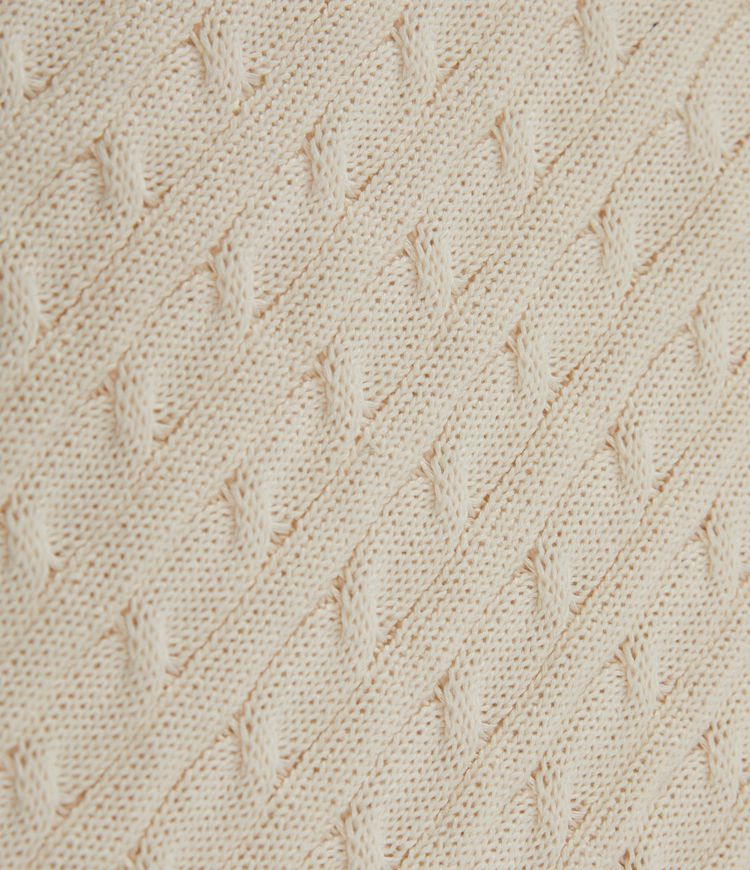 Polo Short Sleeve Cable Knit Work Sweater