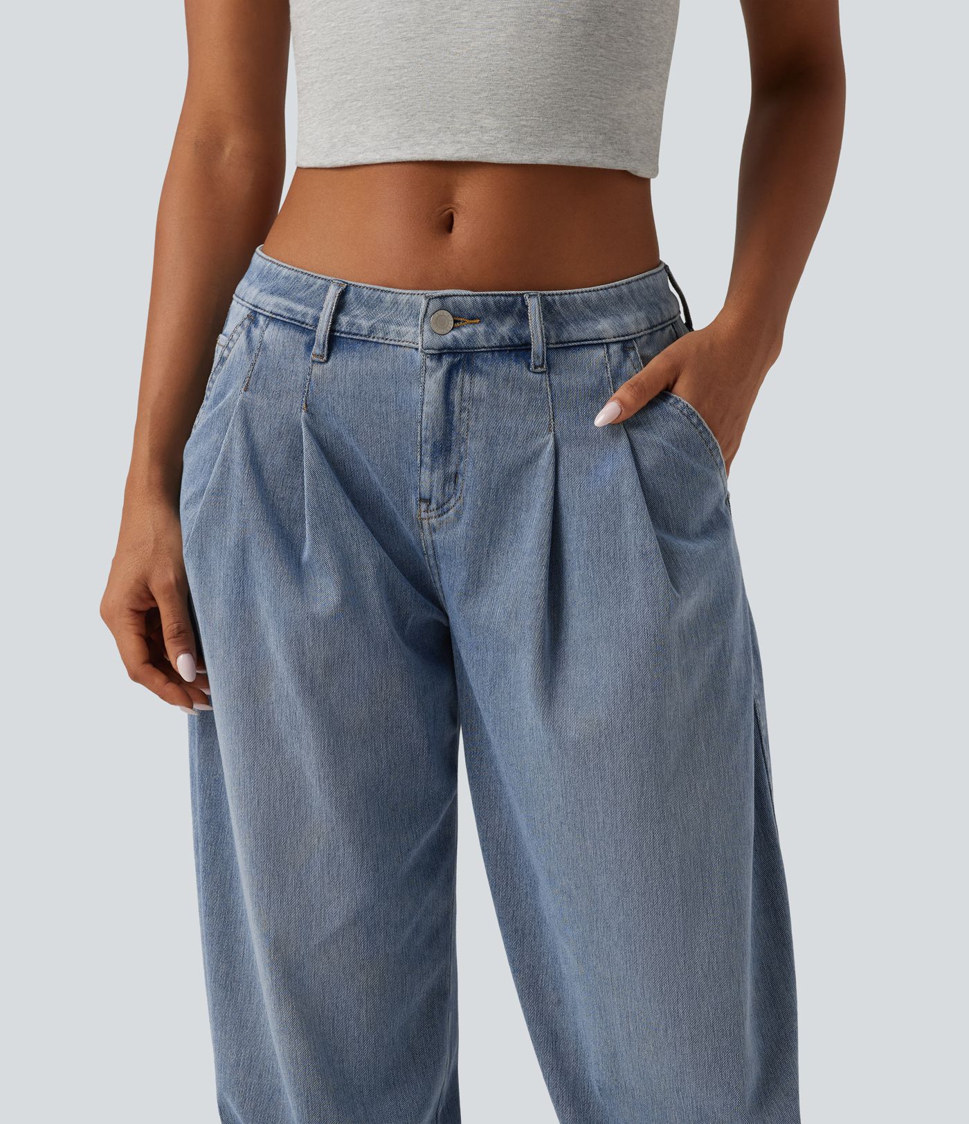Halara Flex™ Low Rise Casual Jeans with Pockets