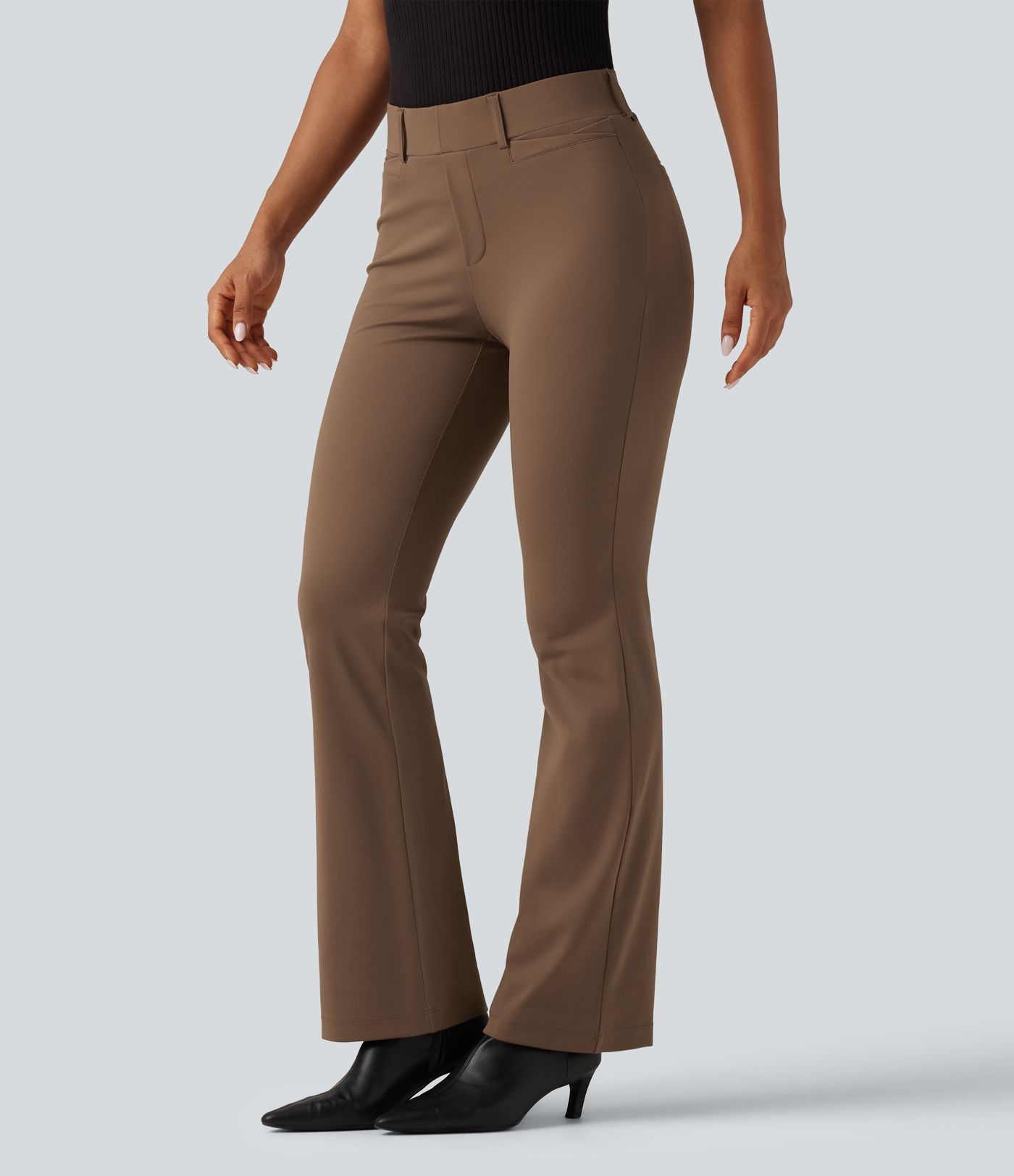 Halara Flex™ DayStretch Wrinkle Recovery Mid Rise Bootcut Work Pants with Pockets