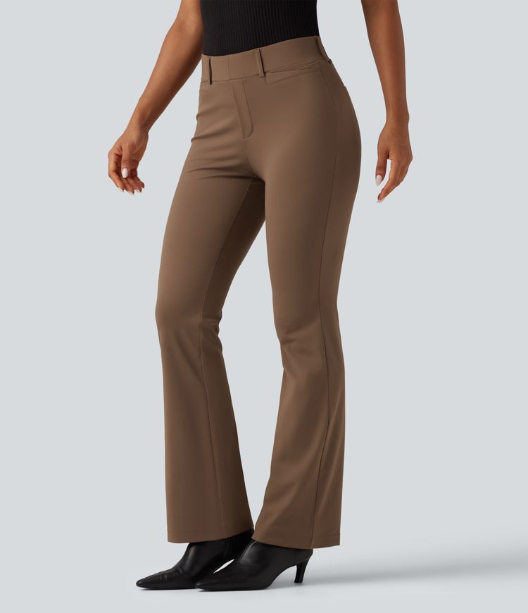 Halara Flex™ DayStretch Wrinkle Recovery Mid Rise Bootcut Work Pants with Pockets